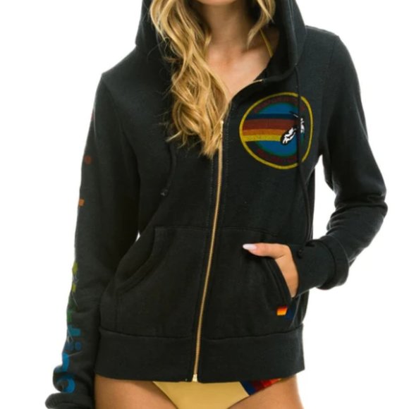 NWT AVIATOR NATION HOODIE - MALIBU LOGO - BRAND NEW - SMALL - HOT! SURF, BEACH - Picture 4 of 13